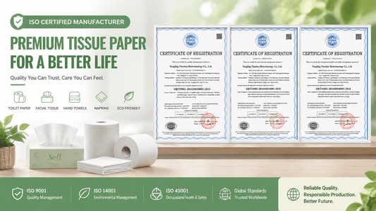 ISO Certified Tissue Paper Manufacturer for Toilet Paper, Facial Tissue & Hand Towels