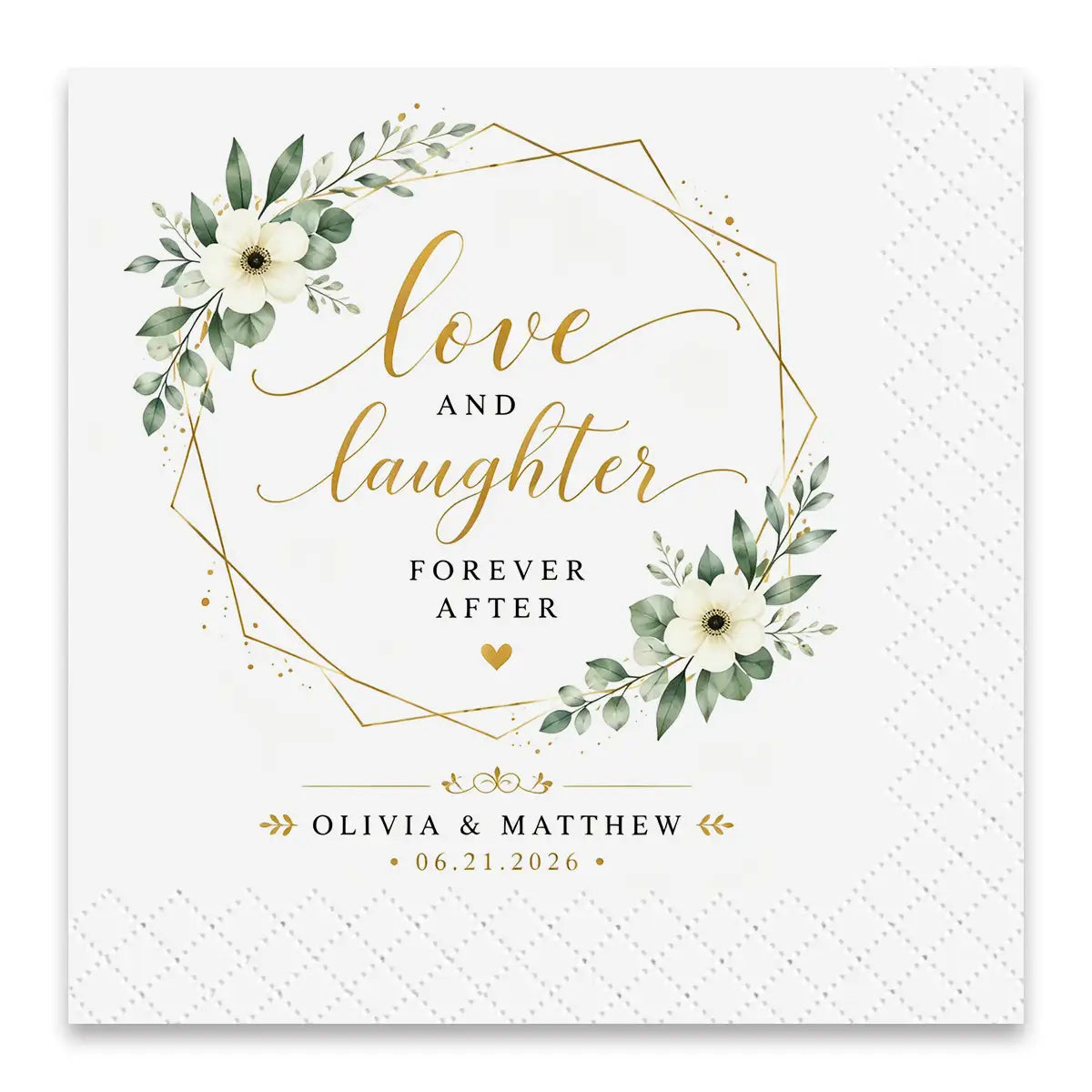 Personalized wedding napkins