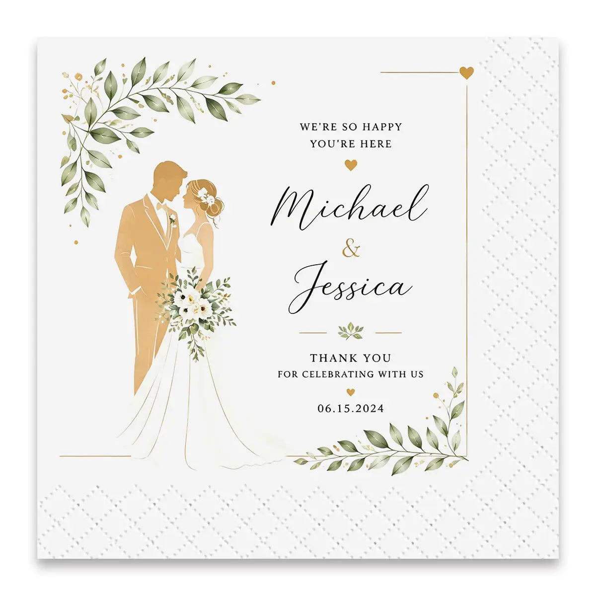 SKYTISUEP | ersonalized Cocktail Napkins Custom Printed Wedding & Party Napkins