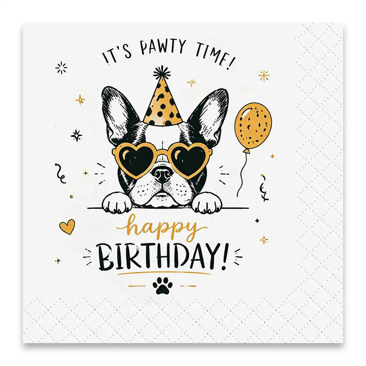 Custom personalised napkin with logo, photo design and 3D embossed edge