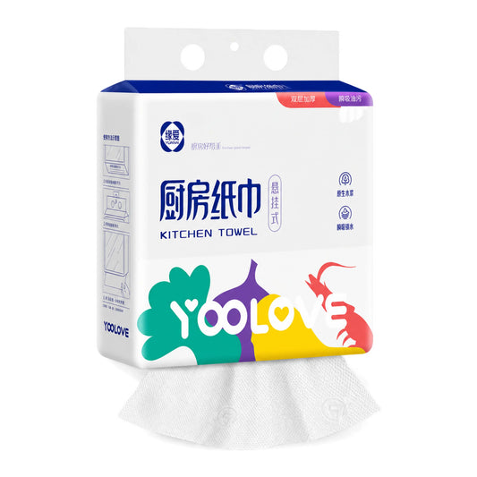 SKYTISUE Hanging Kitchen Paper Towels, Double Layer Pull Out Towels