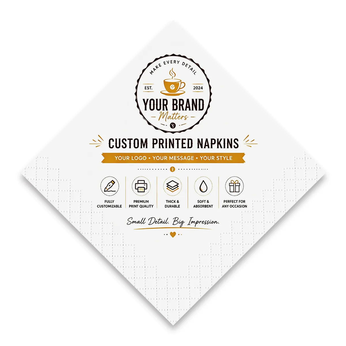 SKYTISUE | Custom Personalised Napkins – Logo, Photo & Text