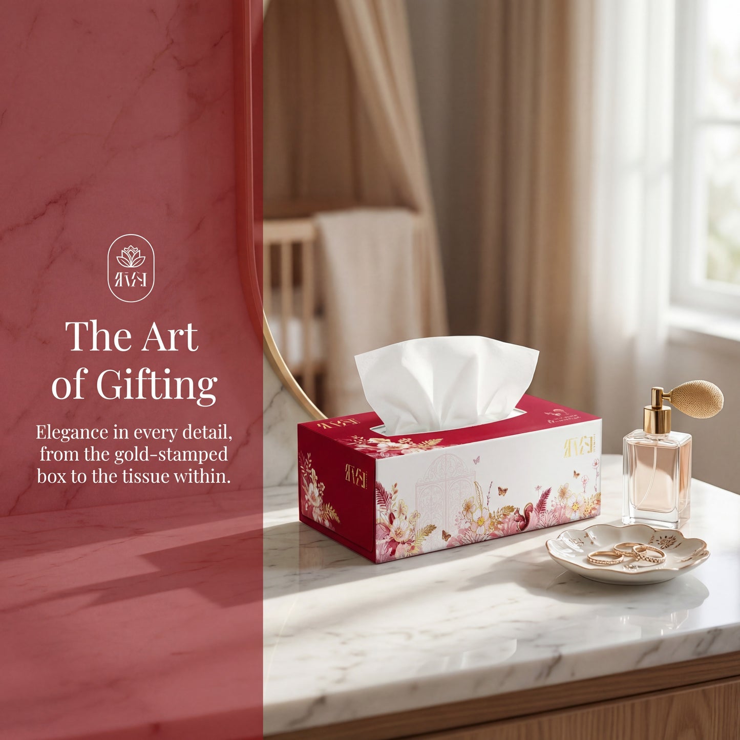 SKYTISUE Premium Lotion Tissue Box Sheets for Colds and Runny Noses 3-Ply Lotion Facial Tissues Made with Virgin Wood Pulp