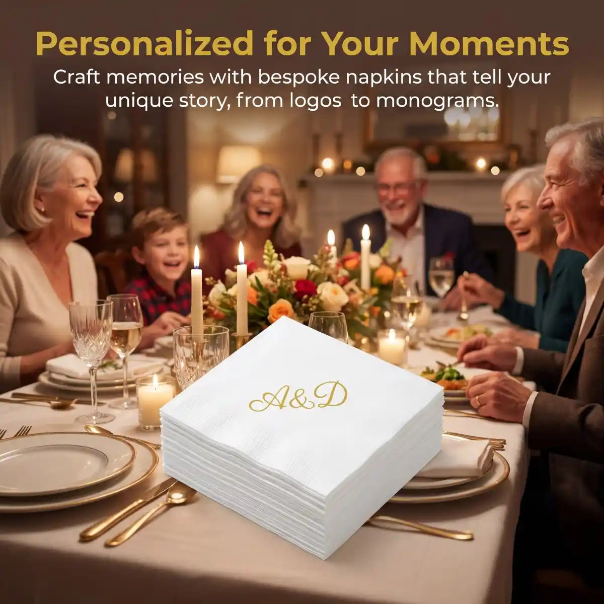 premium FSC certified personalized paper napkin texture