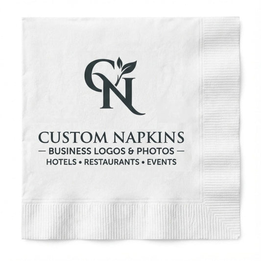 SKYTISUE Custom Personalized Napkins | Wedding & Event Logo Printed Eco Napkins