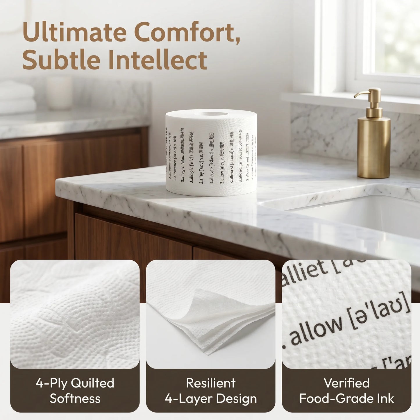 SKYTISUE Educational Vocabulary Toilet Paper