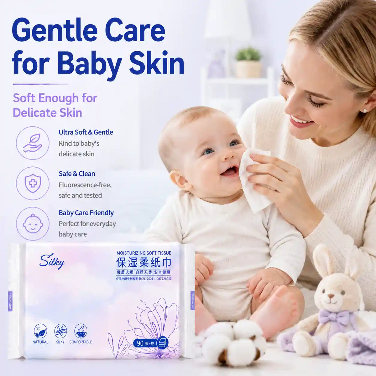 SKYTISUE – Lotion Tissue 3-Ply Moisturizing Facial Tissue