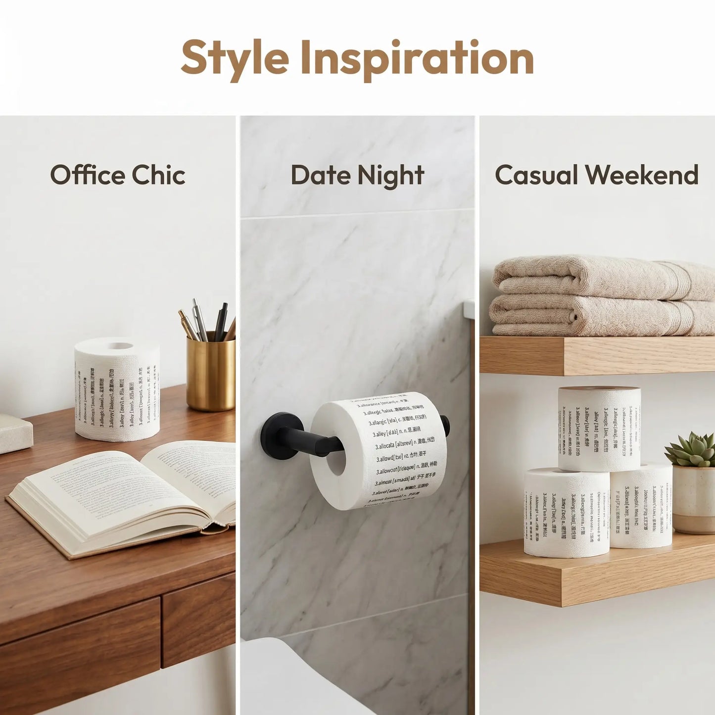 SKYTISUE Educational Vocabulary Toilet Paper