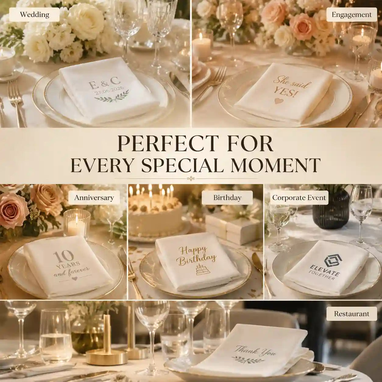 Custom wedding napkin design proof approval process